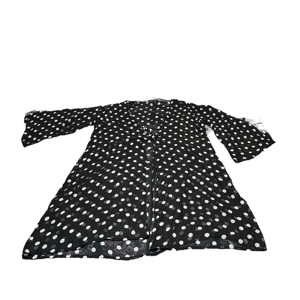 Black & White Polka Dot Women's Robe